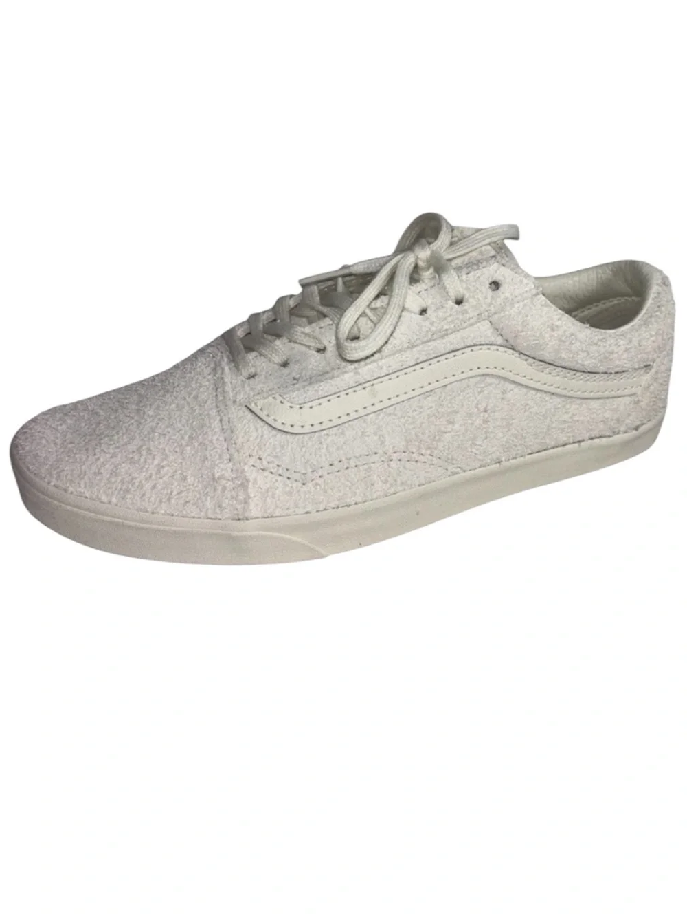 Vans Sneakers Textured Suede Low Top White Limited Edition Lace Up Men’s Size 7